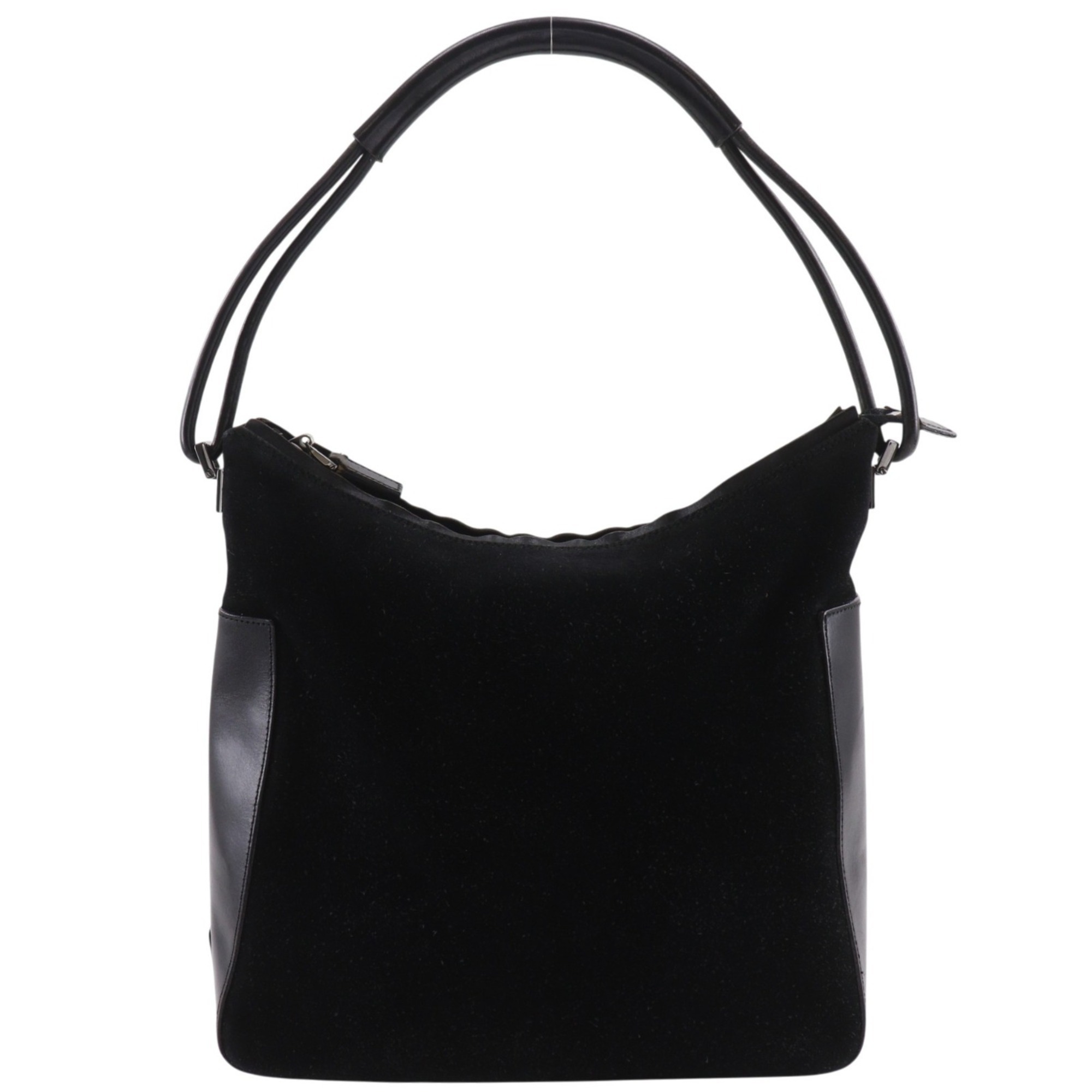 Gucci Shoulder Bag, 001.3766, Suede And Leather, Black, A5 Size, Women's.